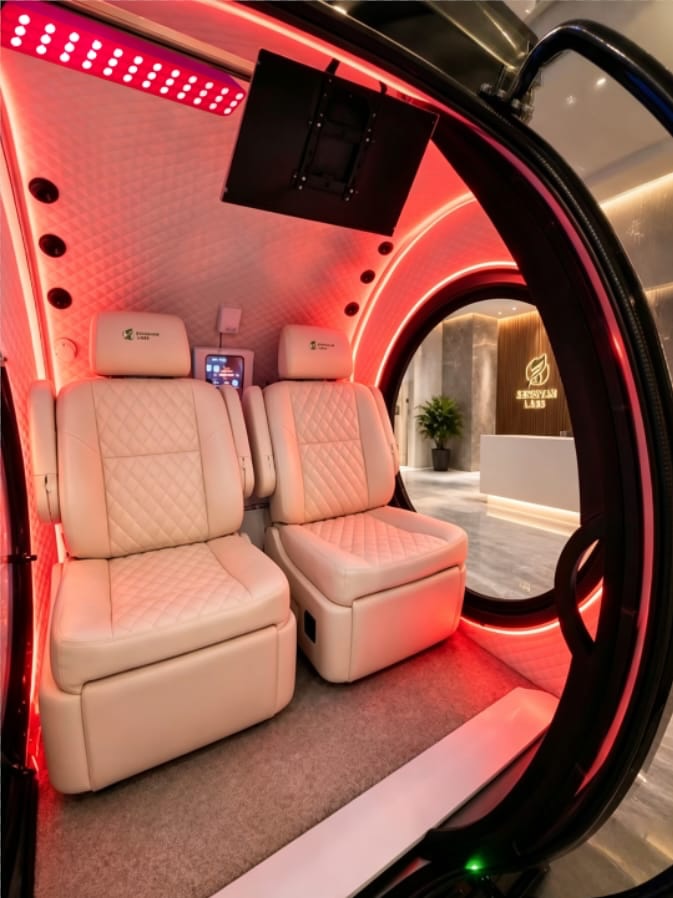 Restore Elite chamber interior with ambient lighting